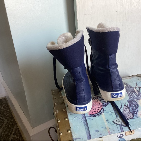 Blue leather high top Keds - Picture 4 of 4